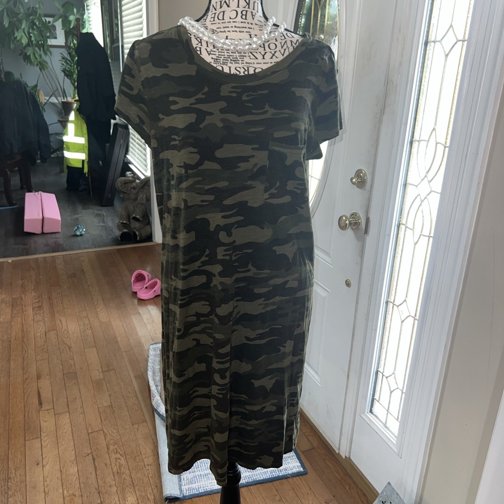 Sanctuary Womens Camo Skirt Dress Medium Militiary‎ Style Colors Stretch 272
